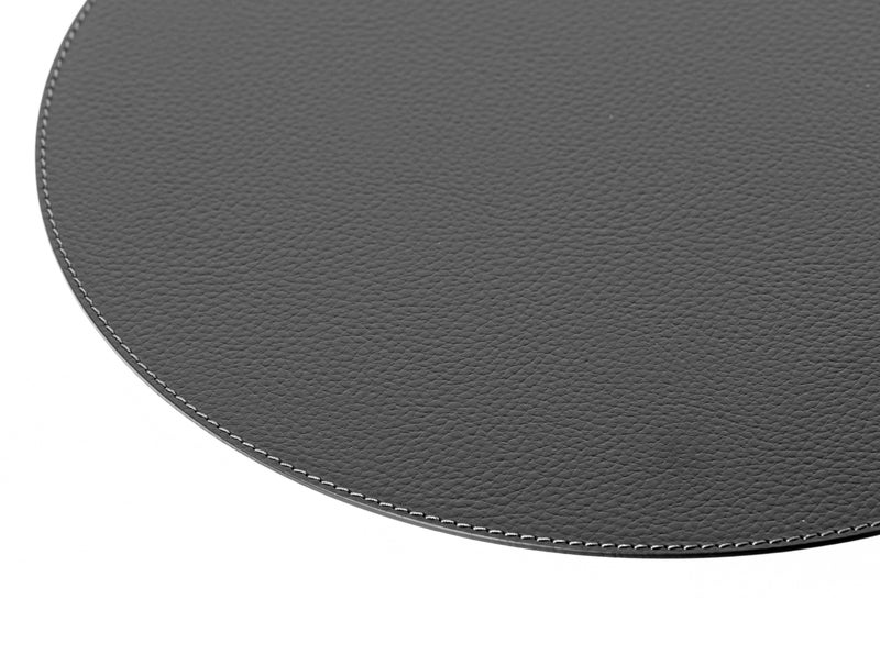 Nikalaz Oval Placemats Set (Pack of 4) Recycled Leather Table Mats 18 x 13 inches (45.7 x 33 centimetres), Kitchen Dining Table Decor by Nikalaz (Black) - Image 4